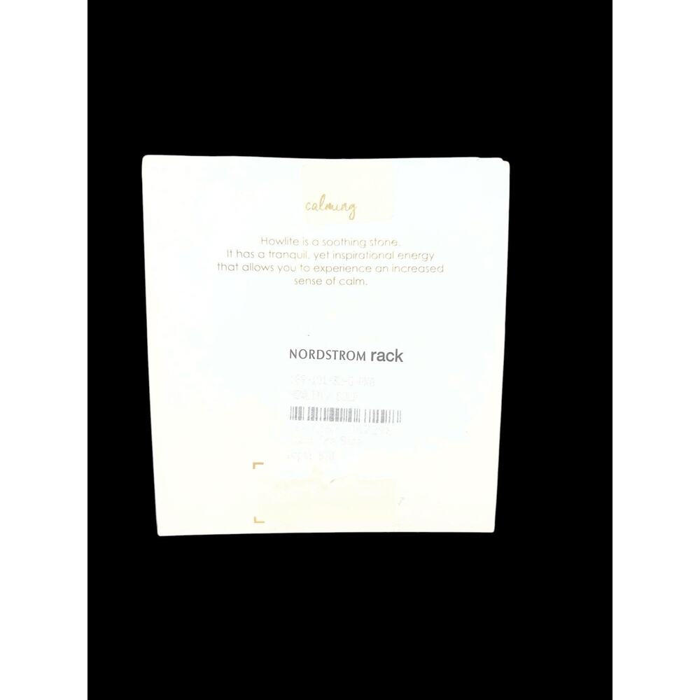 Gorjana Power Gemstones necklace featuring a white Howlite hexagon pendant 15 In - Picture 3 of 3